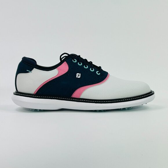 FootJoy New Wave Traditions 'White Navy Pink' 57959 Golf Multi Size - Picture 1 of 13